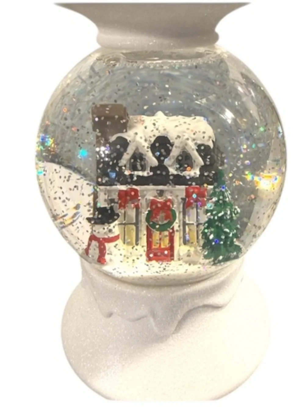Water Globe Winter House Candle Holder - Picture 5 of 5